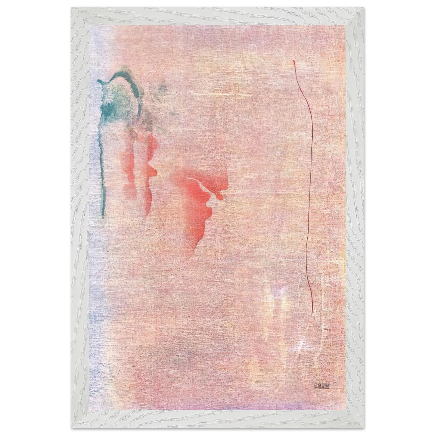 Helen Frankenthaler - Cedar Hill - 1983 Wall art - A1 (59.4 x 84.1  cm) - Premium Wooden Framed Poster With Fine Art Paper-canvas - White frame