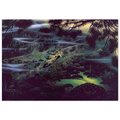 Symphonic Fantasy - Eyvind Earle Brushed Aluminum Print - 70x100 cm / 28x40 inches | Eyvind Earle Aluminum Print | Eyvind Earle Prints