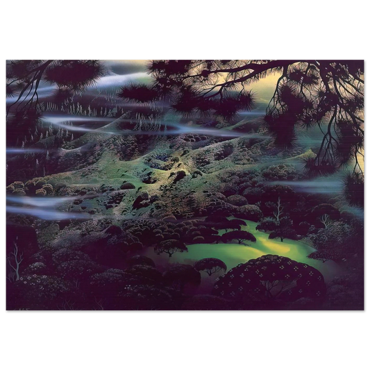 Symphonic Fantasy - Eyvind Earle Brushed Aluminum Print - 70x100 cm / 28x40 inches | Eyvind Earle Aluminum Print | Eyvind Earle Prints