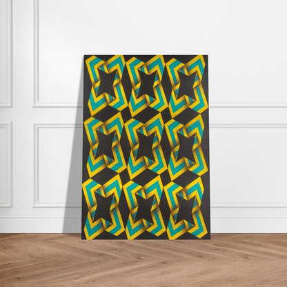 9-Soles - 1967 - Omar Rayo Brushed Aluminum Print - 70x100 cm / 28x40 inches | Omar Rayo Aluminum Print | Omar Rayo Prints