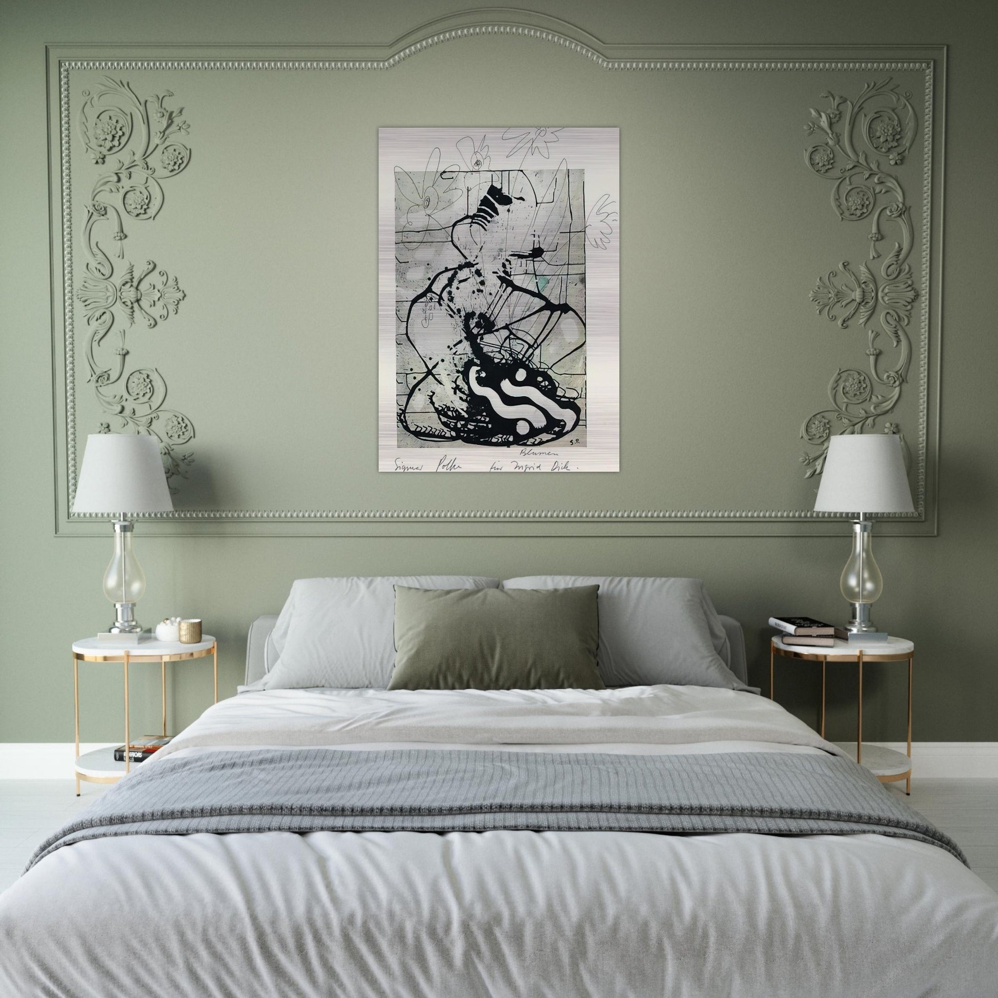 BLUMEN 1985 - Sigmar Polke Brushed Aluminum Print - 70x100 cm / 28x40 inches | Sigmar Polke Aluminum Print | Sigmar Polke Prints