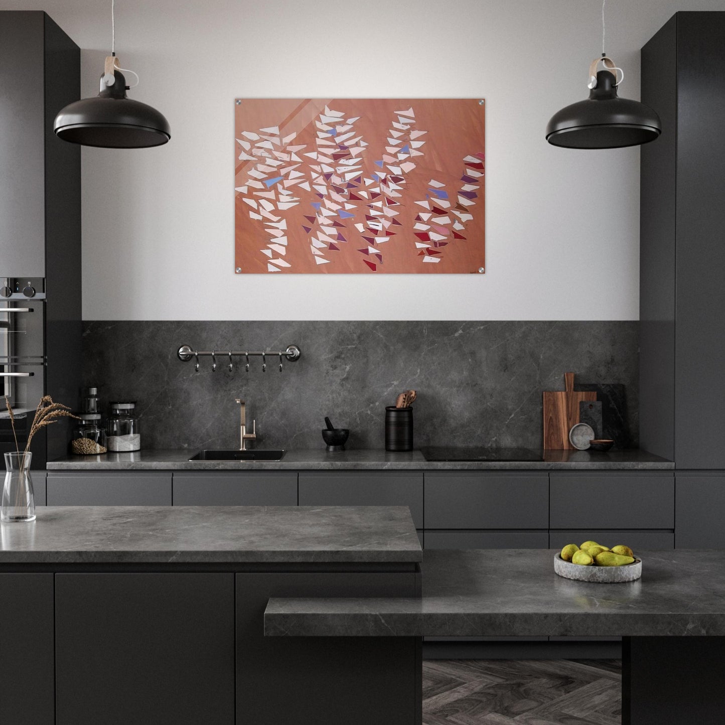 On Gray Pink - 1988 - Robert Goodnough Acrylic Print - 70x100 cm / 28x40″ inches