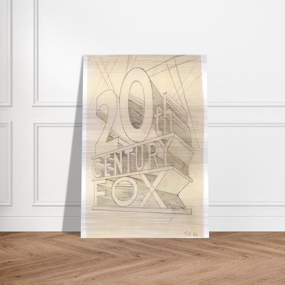 TRADEMARK STUDY 3 1962 - Edward Ruscha Brushed Aluminum Print - 70x100 cm / 28x40 inches | Edward Ruscha Aluminum Print | Edward Ruscha Prints