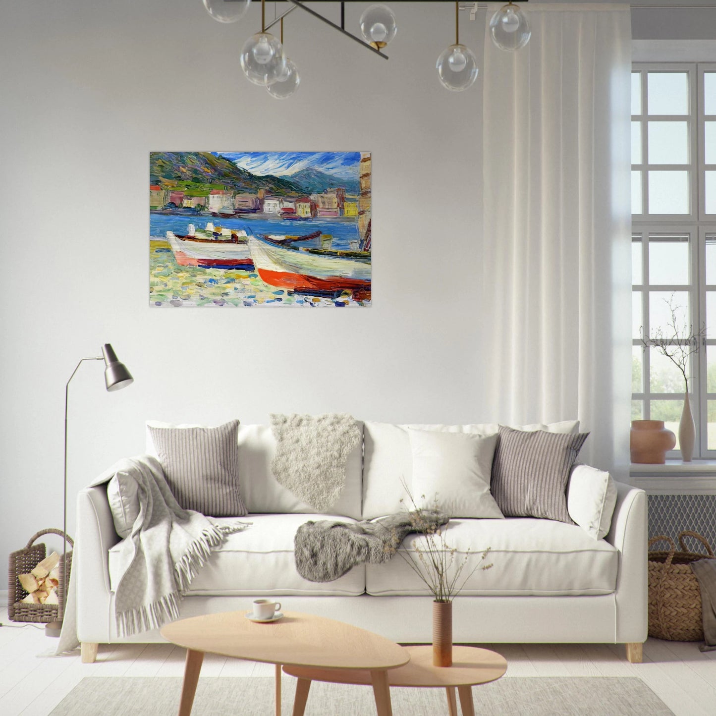 RAPALLO BOATS - Wassily Kandinsky Brushed Aluminum Print - 70x100 cm / 28x40 inches | Wassily Kandinsky Aluminum Print | Wassily Kandinsky Prints