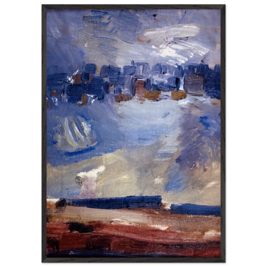 Wehawken Sequence - Abstract Art Expressionism - John Marin 70x100 cm / 28x40 inches Framed Art Print – Black Wooden Frame