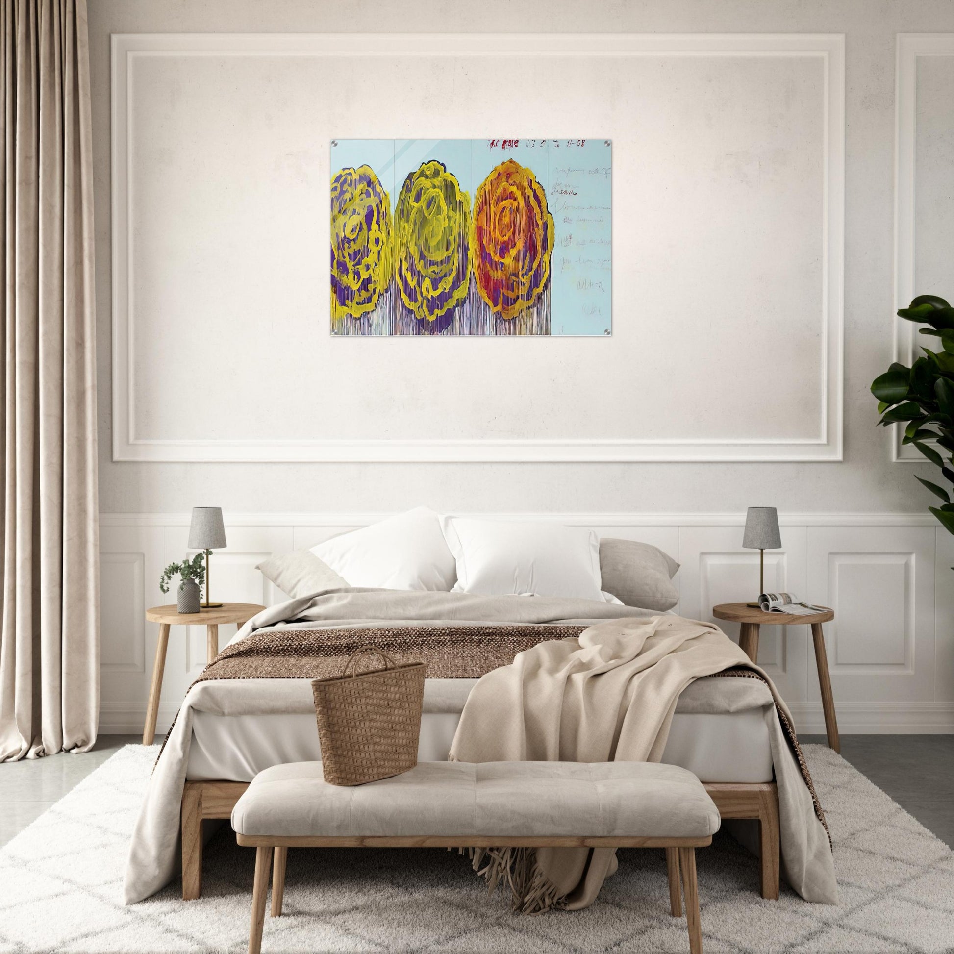 The Rose  III  - Cy Twombly Acrylic Print - 70x100 cm / 28x40″ inches | Cy Twombly Wall Art | Cy Twombly Prints