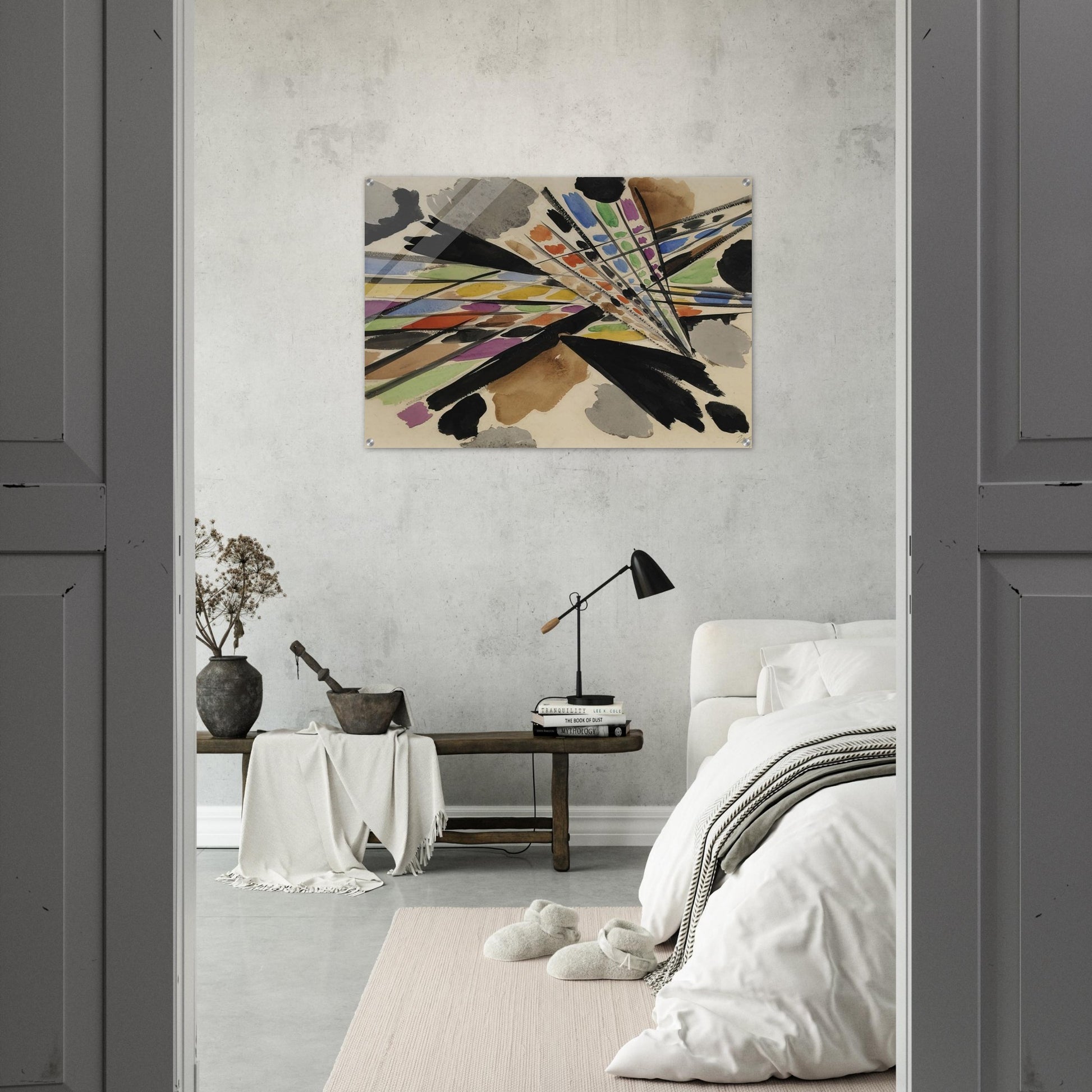 Diagonale - 1954 - Ernst Wilhelm Nay Acrylic Print - 70x100 cm / 28x40″ inches