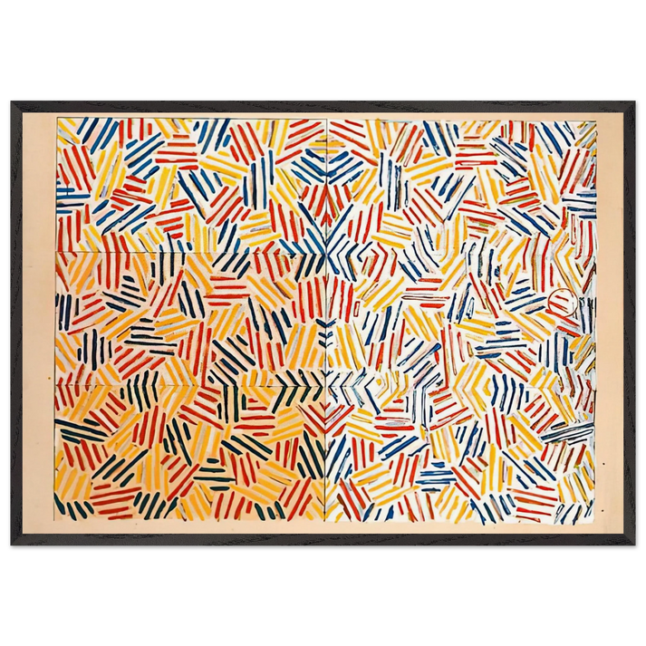 CORPSE AND MIRROR 1969 2 - Jasper Johns 70x100 cm / 28x40 inches Framed Art Print – Black Wooden Frame