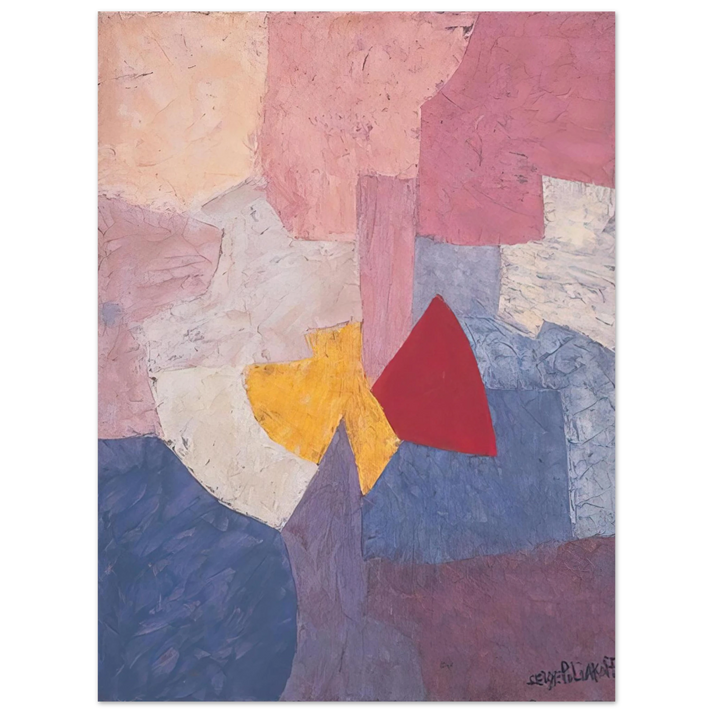 Serge Poliakoff - Composition - 1960  75x100 cm / 30x40inches Fine Art Poster