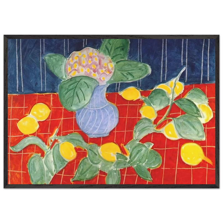 LEMONS AND SAXIFRAGES 1943 - Henri Matisse 70x100 cm / 28x40 inches Framed Art Print – Black Wooden Frame