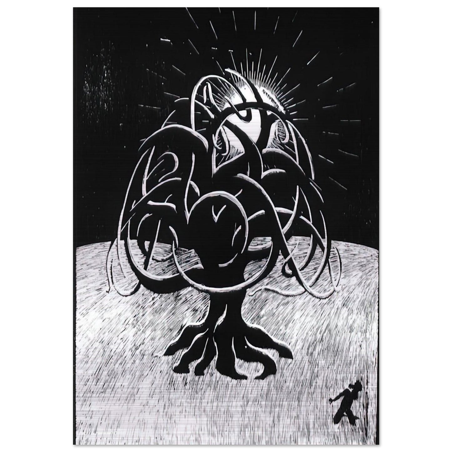 TWON TREE - MC Escher Brushed Aluminum Print - 70x100 cm / 28x40 inches | MC Escher Aluminum Print | MC Escher Prints