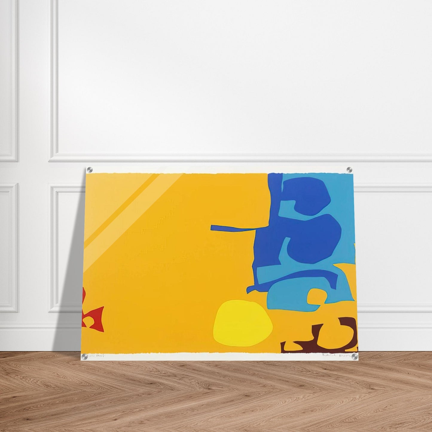 Blues Dovetailed in Yellow - 1970 - Patrick Heron Acrylic Print - 70x100 cm / 28x40″ inches