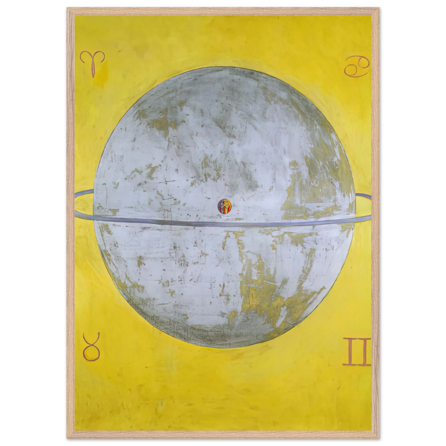 Hilma af Klint - THE DOVE NR 12 1915 Wall art - A3 (29.7 x 42  cm) - Premium Wooden Framed Poster With Fine Art Paper-canvas - Black frame
