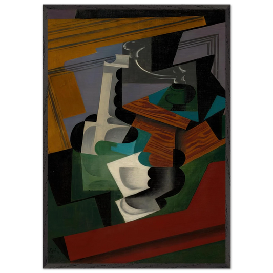 THE COFFEE MILL 1916 - Juan Gris 70x100 cm / 28x40 inches Framed Art Print – Black Wooden Frame