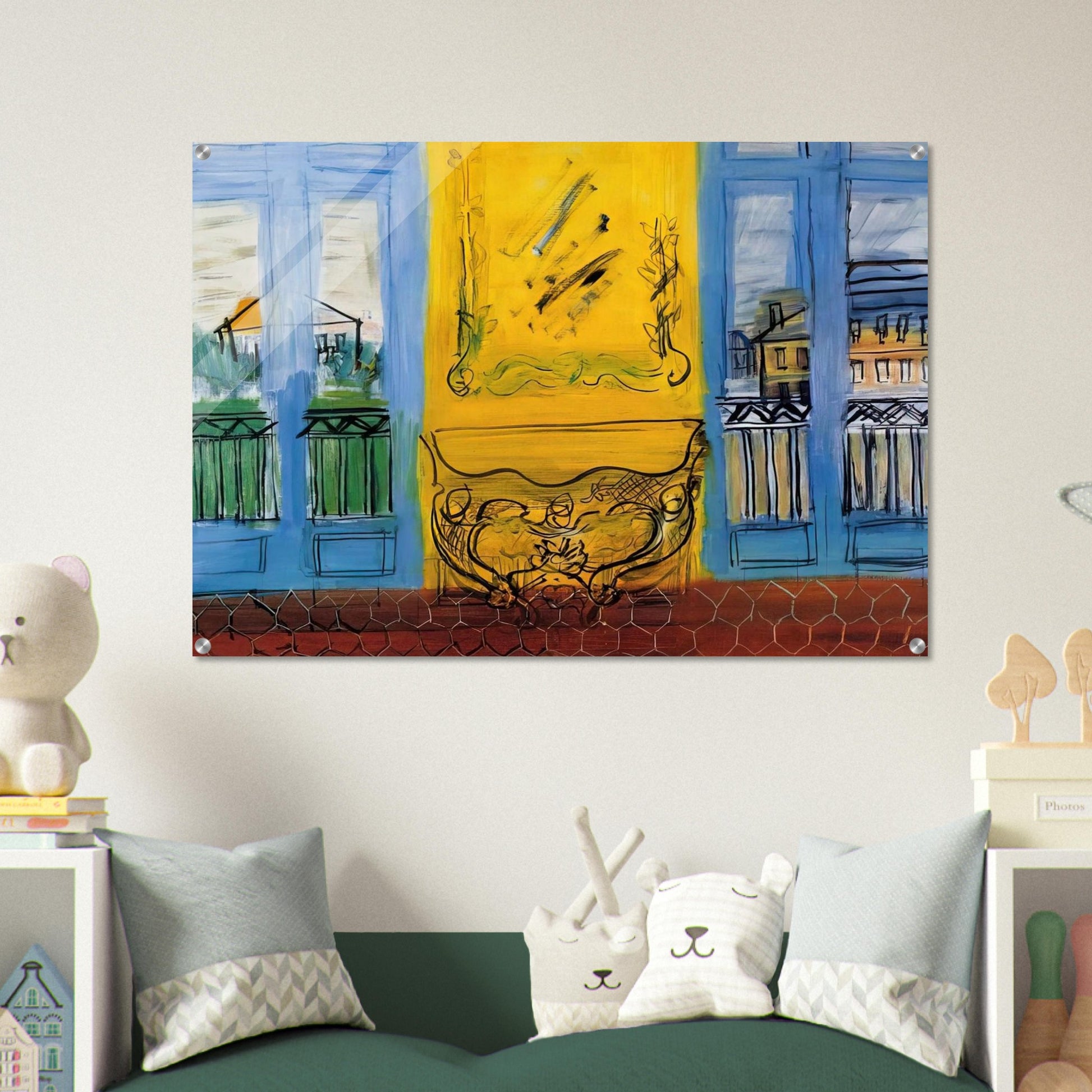 CONSOLE WITH TWO WINDOWS 1948 - Raoul Dufy Acrylic Print - 70x100 cm / 28x40″ inches