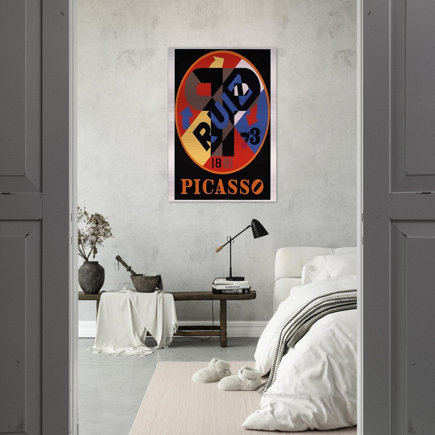 Picasso, The American Dream - Robert Indiana Brushed Aluminum Print - 70x100 cm / 28x40 inches | Robert Indiana Aluminum Print | Robert Indiana Prints