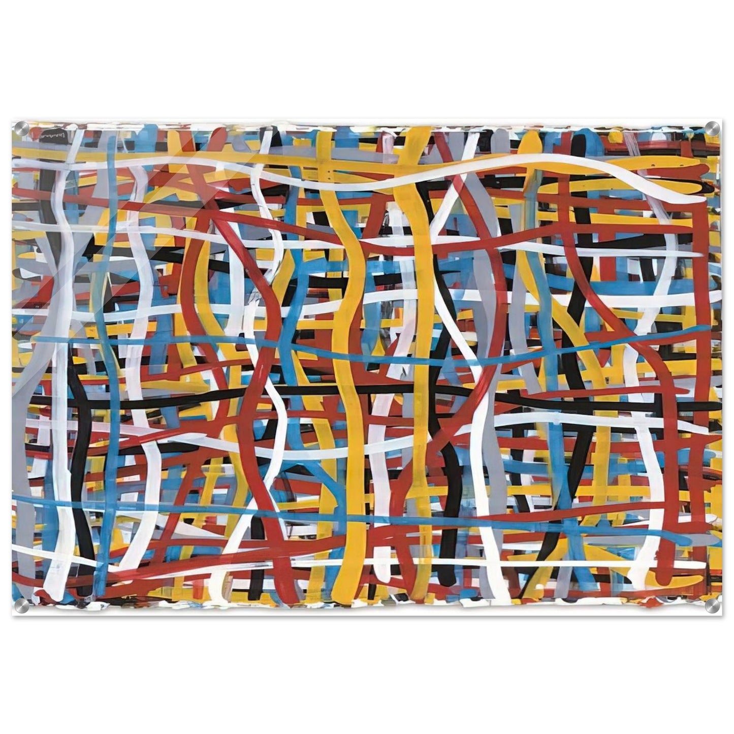 Irregular Vertical and Horizontal Bands of Color Superimposed - Sol LeWitt Acrylic Print - 70x100 cm / 28x40″ inches | Sol LeWitt Wall Art | Sol LeWitt Prints
