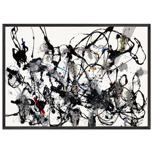 NUMBER 29 1950 - Jackson Pollock 70x100 cm / 28x40 inches Framed Art Print – Black Wooden Frame