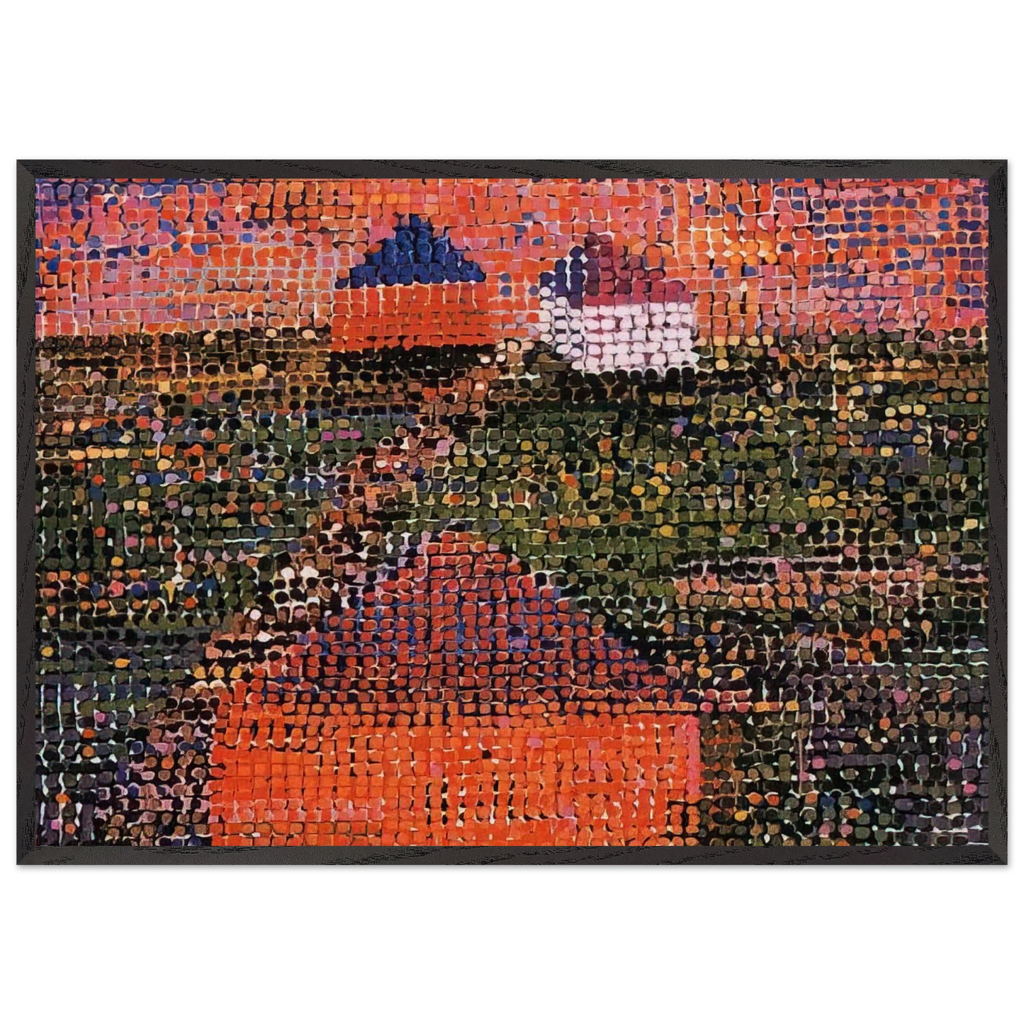 Houses - 2005 - Jennifer Bartlett 70x100 cm / 28x40 inches Framed Art Print – Black Wooden Frame