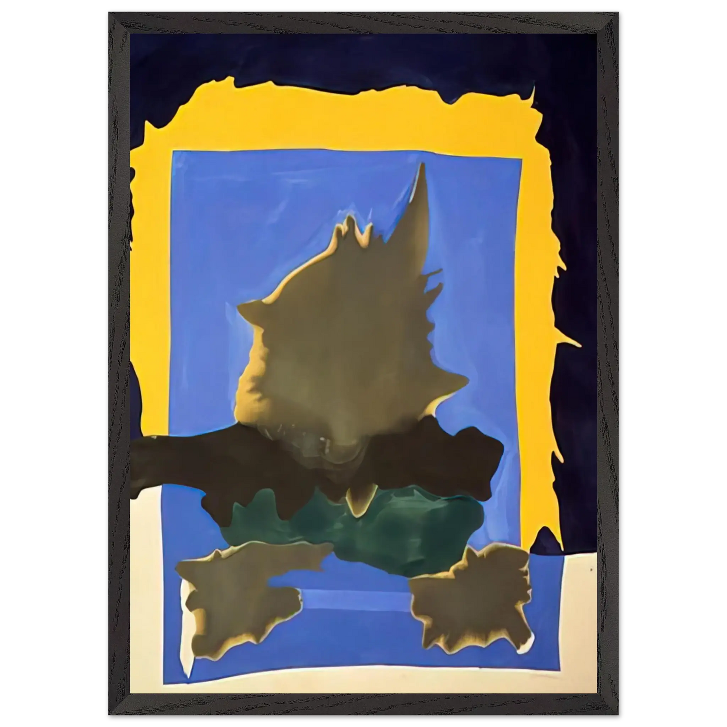 Helen Frankenthaler - Interior Landscape - 1964 Wall art - 45x60 cm / 18x24 Inches - Premium Wooden Framed Poster With Fine Art Paper - White frame