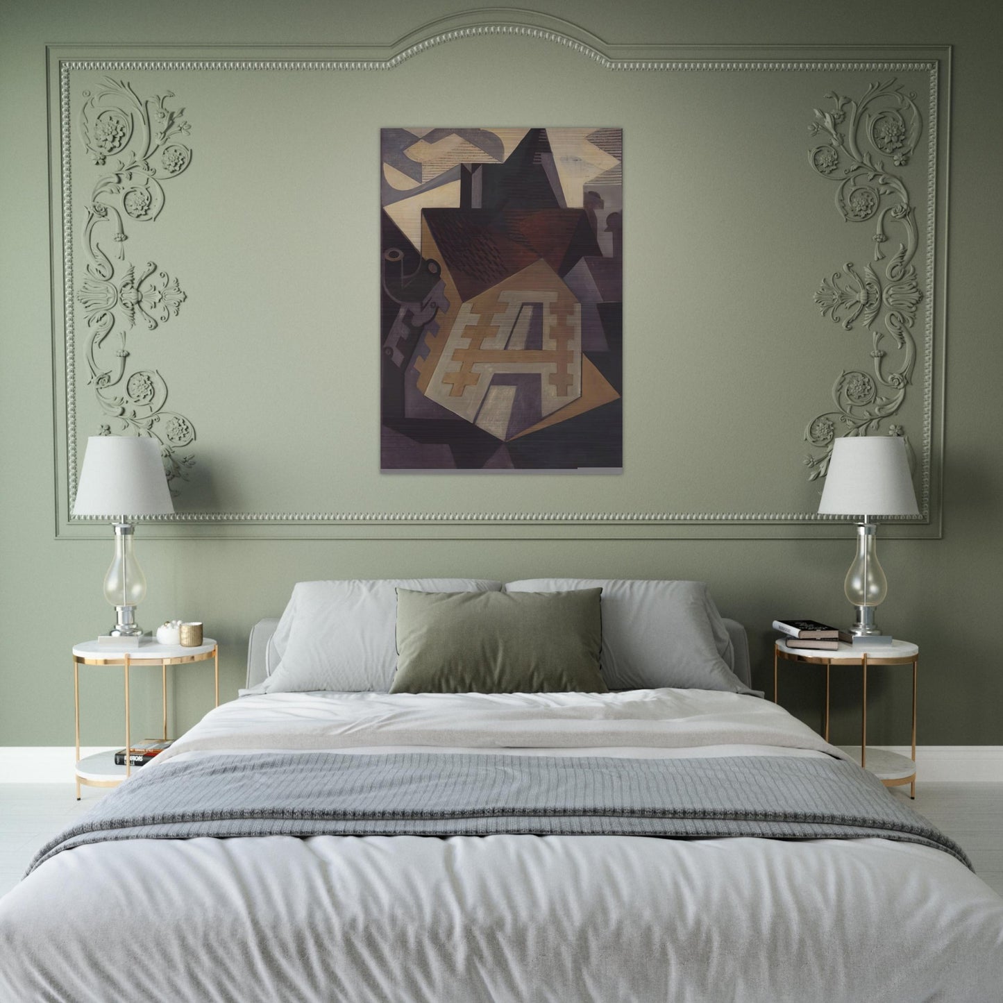 LANDSCAPE AT BEAULIEU 1918 - Juan Gris Brushed Aluminum Print - 70x100 cm / 28x40 inches | Juan Gris Aluminum Print | Juan Gris Prints