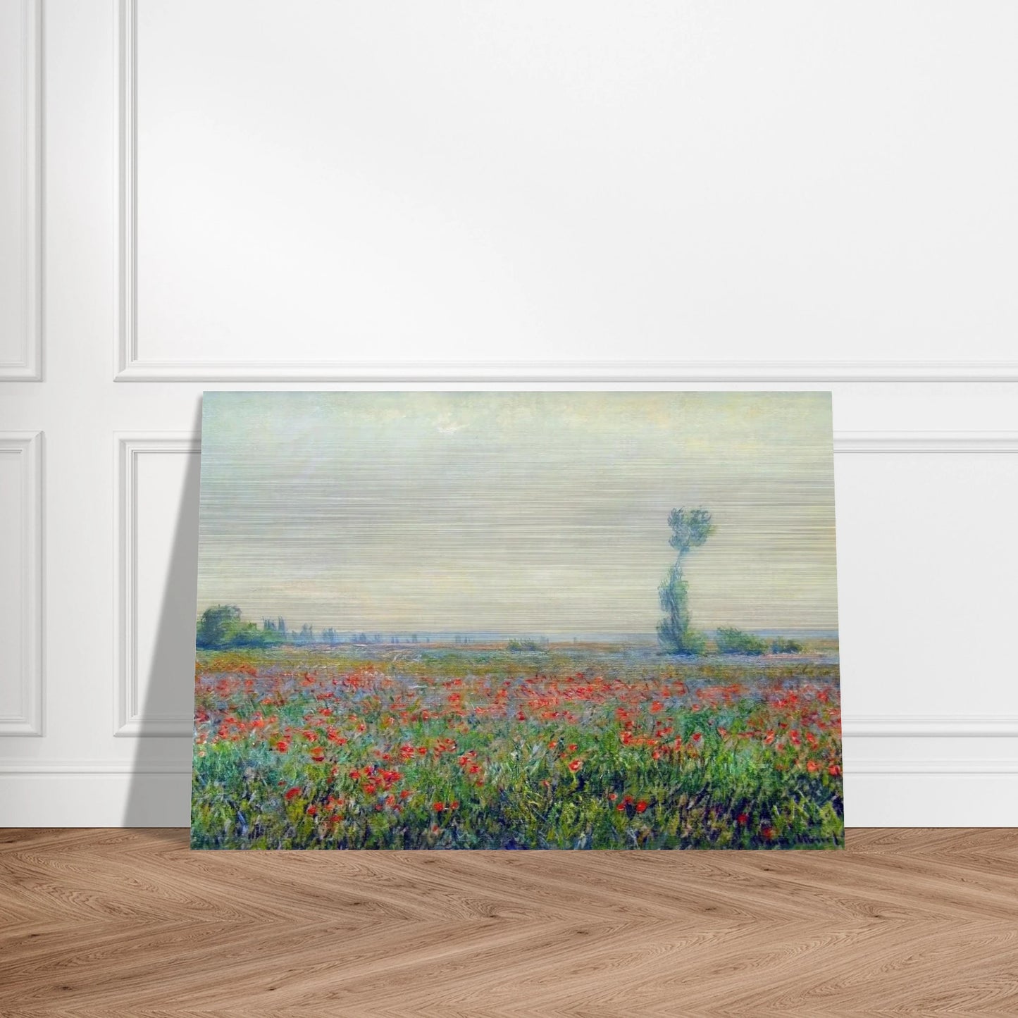 Poppy Field - claude monet Brushed Aluminum Print - 70x100 cm / 28x40 inches | claude monet Aluminum Print | claude monet Prints
