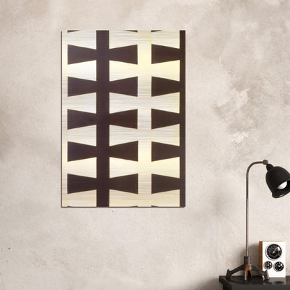 Black and White Repeat - 1953 - Leon Polk Smith Brushed Aluminum Print - 70x100 cm / 28x40 inches | Leon Polk Smith Aluminum Print | Leon Polk Smith Prints