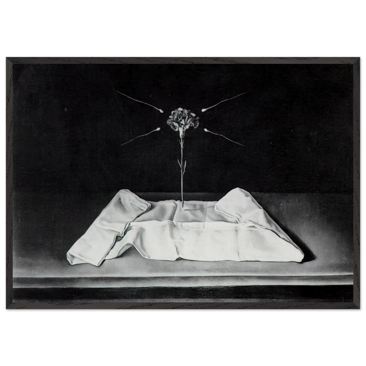 MYSTICAL CARNATION 1951 - Salvador Dali 70x100 cm / 28x40 inches Framed Art Print – Black Wooden Frame