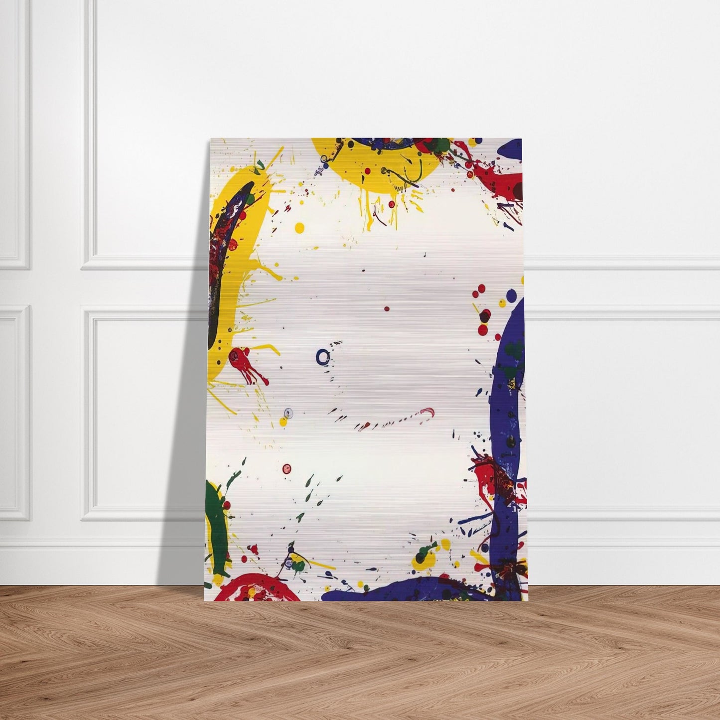 Upper Yellow II  Lembark L73  - Sam Francis Brushed Aluminum Print - 70x100 cm / 28x40 inches | Sam Francis Aluminum Print | Sam Francis Prints
