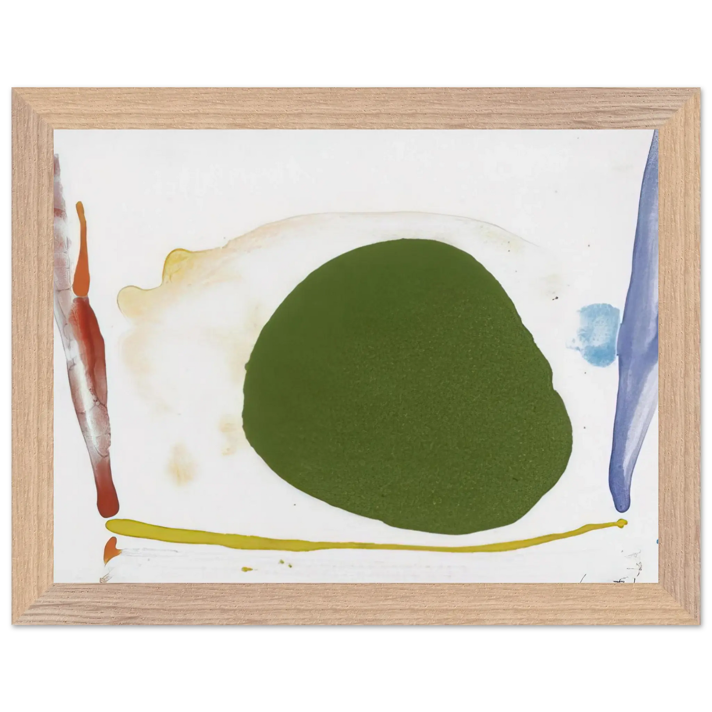 Helen Frankenthaler - Thanksgiving Day - 1973 Wall art - 21x29.7 cm / 8x12" - Premium Wooden Framed Poster With Fine Art Paper - Black frame