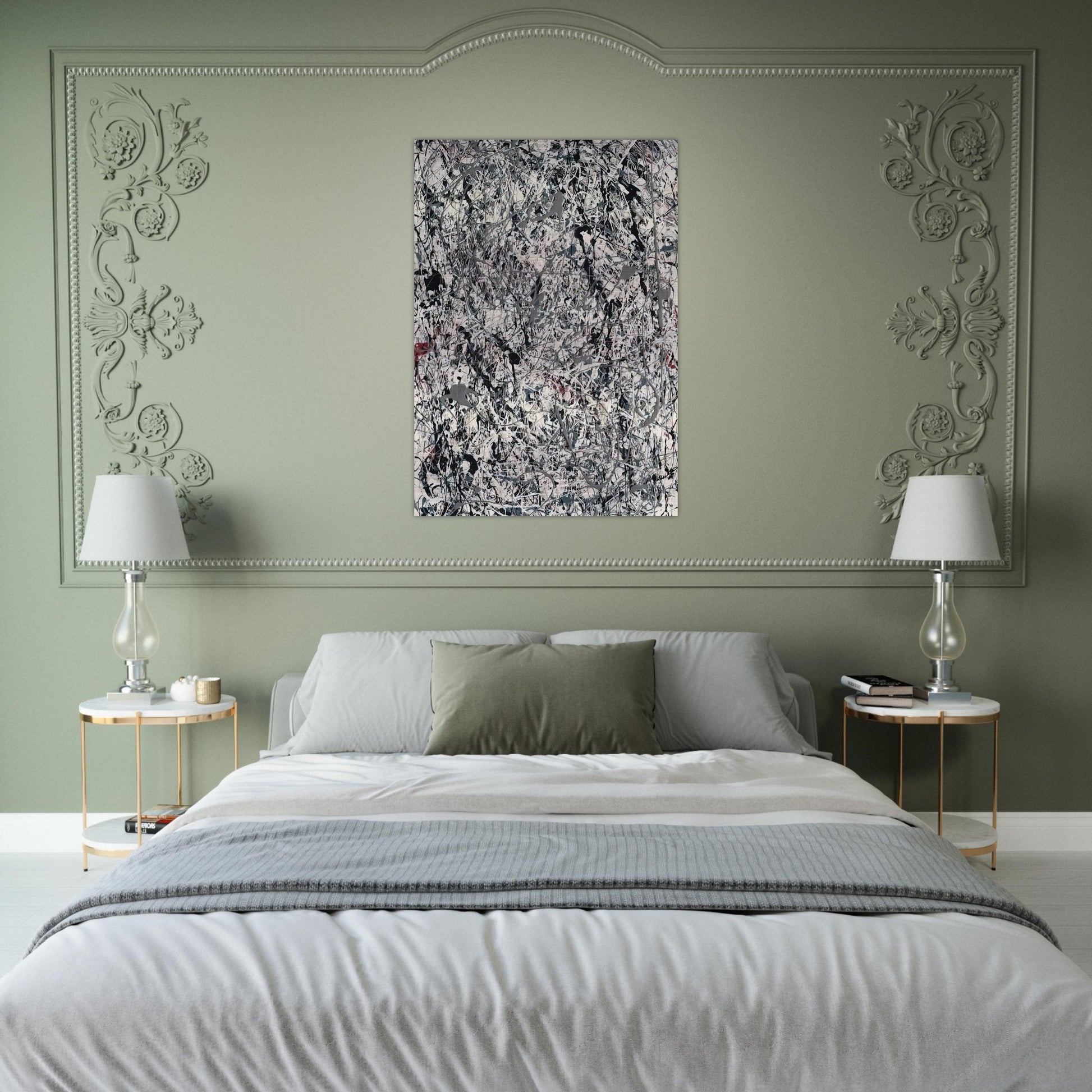 NUMBER 19 1948 - Jackson Pollock Brushed Aluminum Print - 70x100 cm / 28x40 inches | Jackson Pollock Aluminum Print | Jackson Pollock Prints