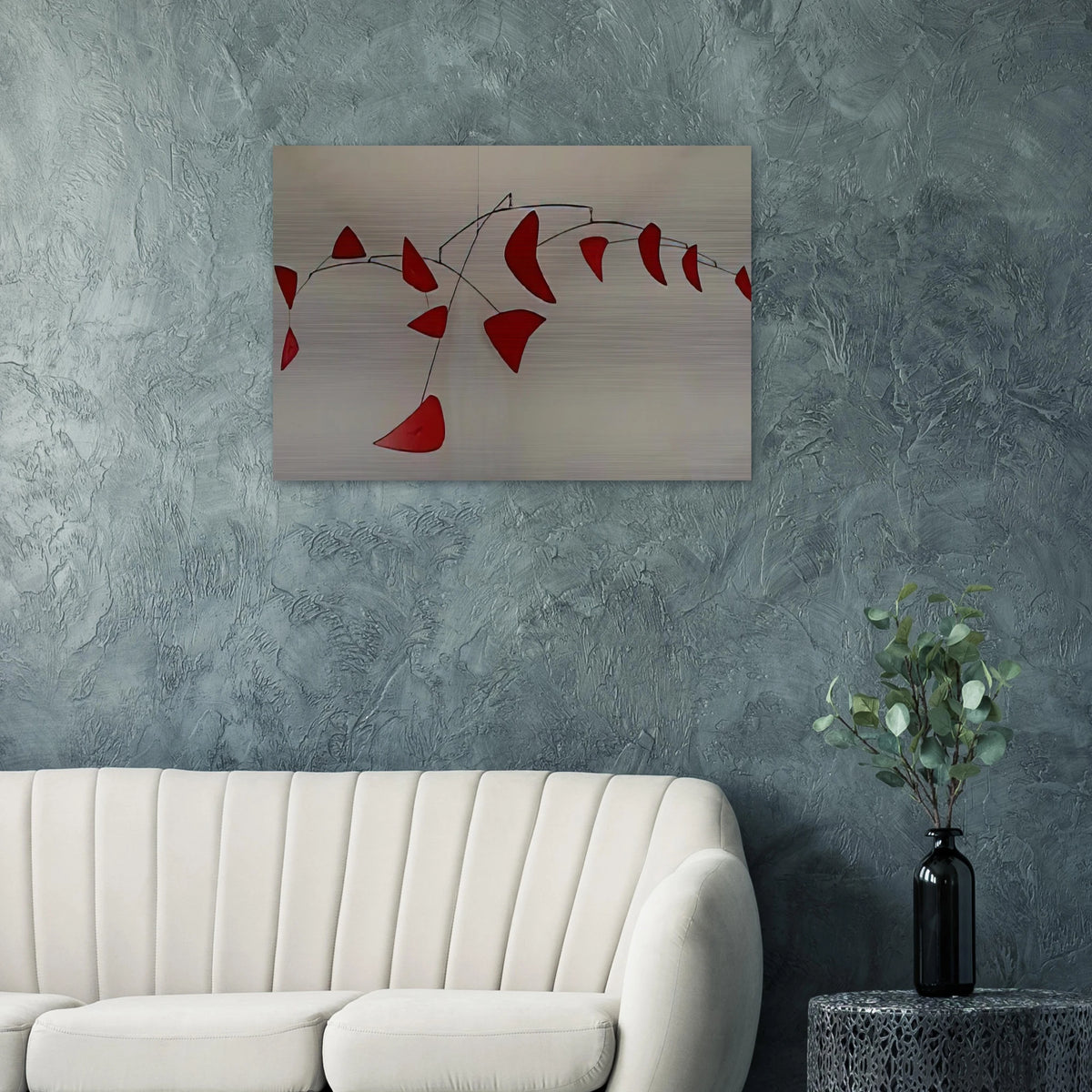 RED MOBILE 1956 - Alexander Calder Brushed Aluminum Print - 70x100 cm / 28x40 inches | Alexander Calder Aluminum Print | Alexander Calder Prints