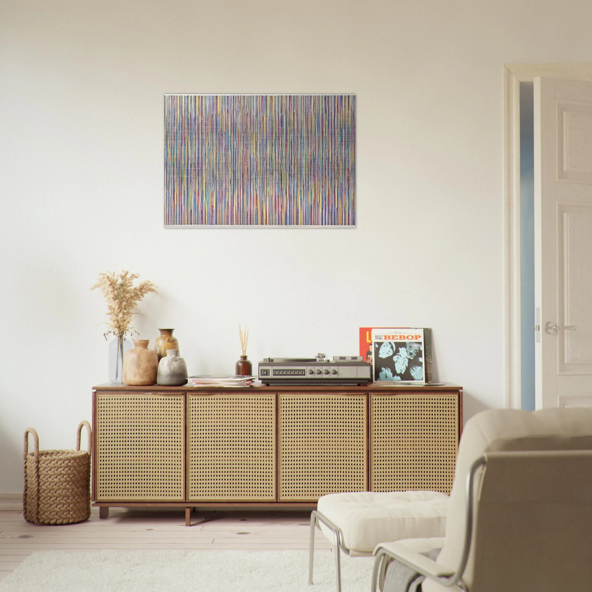 Monet's Garden - 1980 - Gene Davis Brushed Aluminum Print - 70x100 cm / 28x40 inches | Gene Davis Aluminum Print | Gene Davis Prints