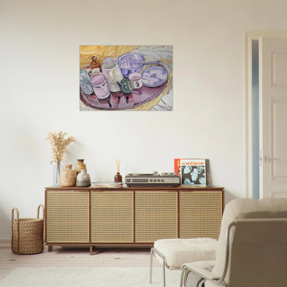 Things on an iron tray on the floor - 1928 - Grace Cossington Smith Brushed Aluminum Print - 70x100 cm / 28x40 inches | Grace Cossington Smith Aluminum Print | Grace Cossington Smith Prints
