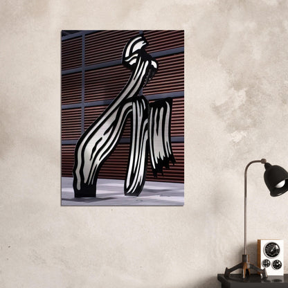 BRUSHSTROKE 1996 - Roy Lichtenstein Brushed Aluminum Print - 70x100 cm / 28x40 inches | Roy Lichtenstein Aluminum Print | Roy Lichtenstein Prints