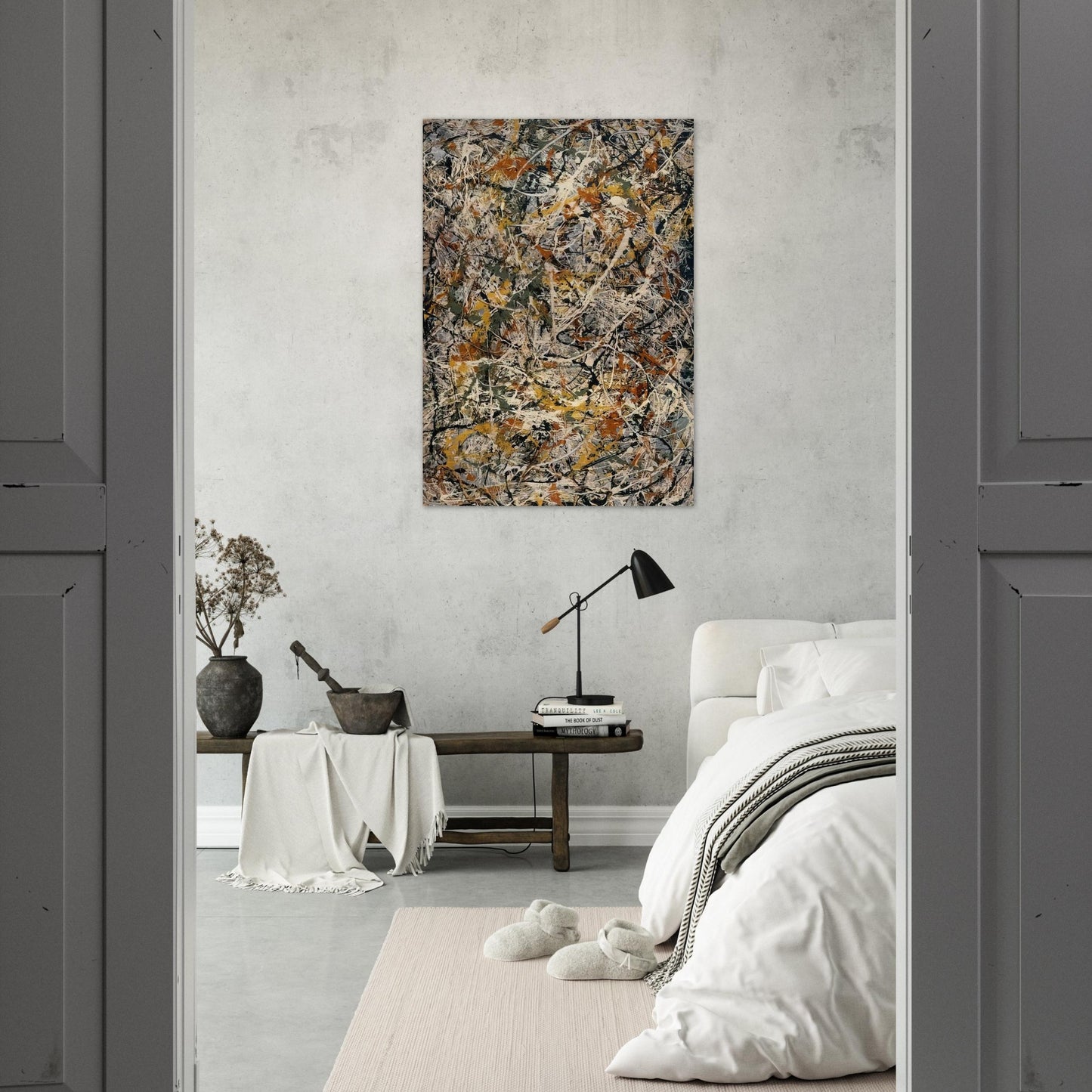 NUMBER 3 1 - Jackson Pollock Brushed Aluminum Print - 70x100 cm / 28x40 inches | Jackson Pollock Aluminum Print | Jackson Pollock Prints