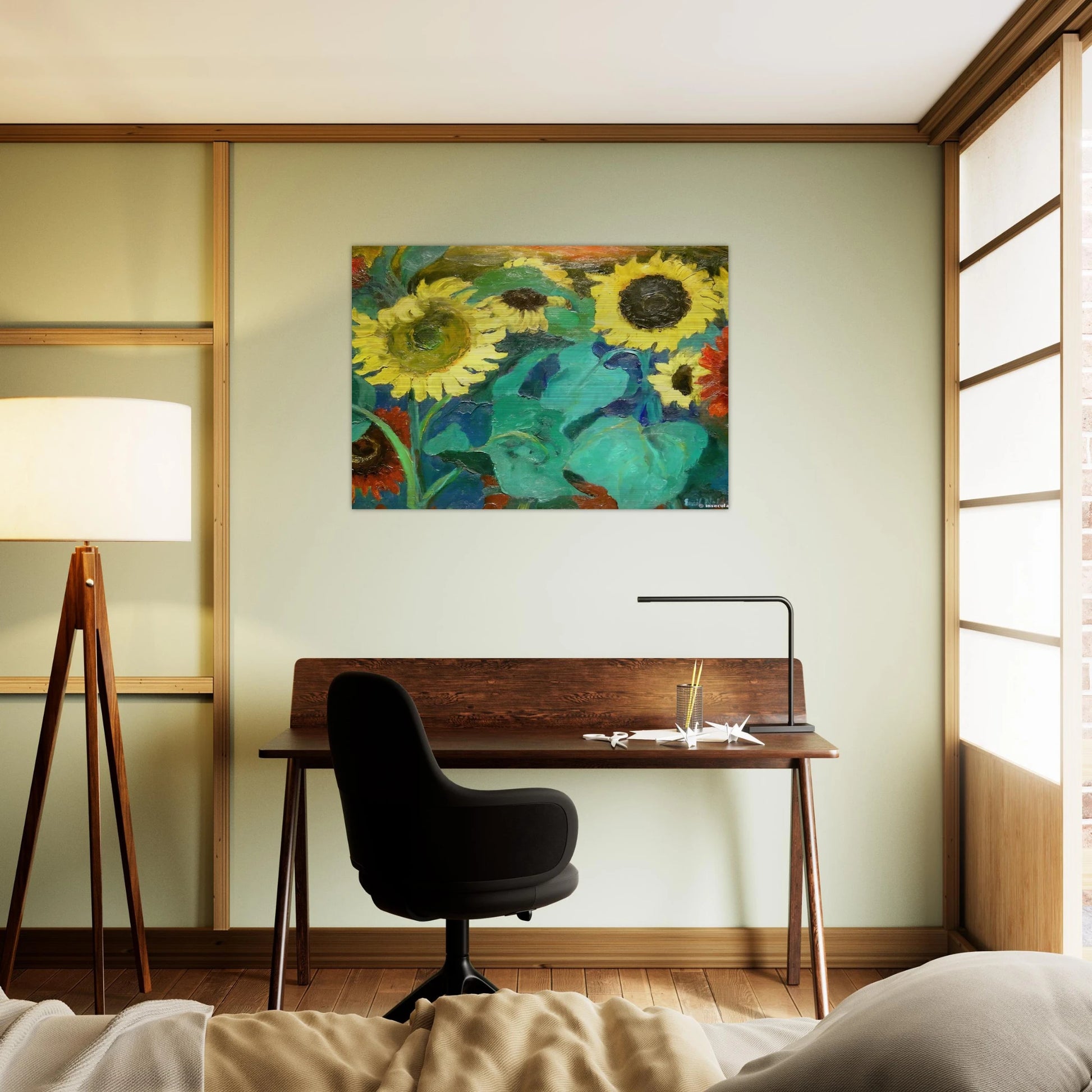 Sunflowers - Emil Nolde Brushed Aluminum Print - 70x100 cm / 28x40 inches | Emil Nolde Aluminum Print | Emil Nolde Prints