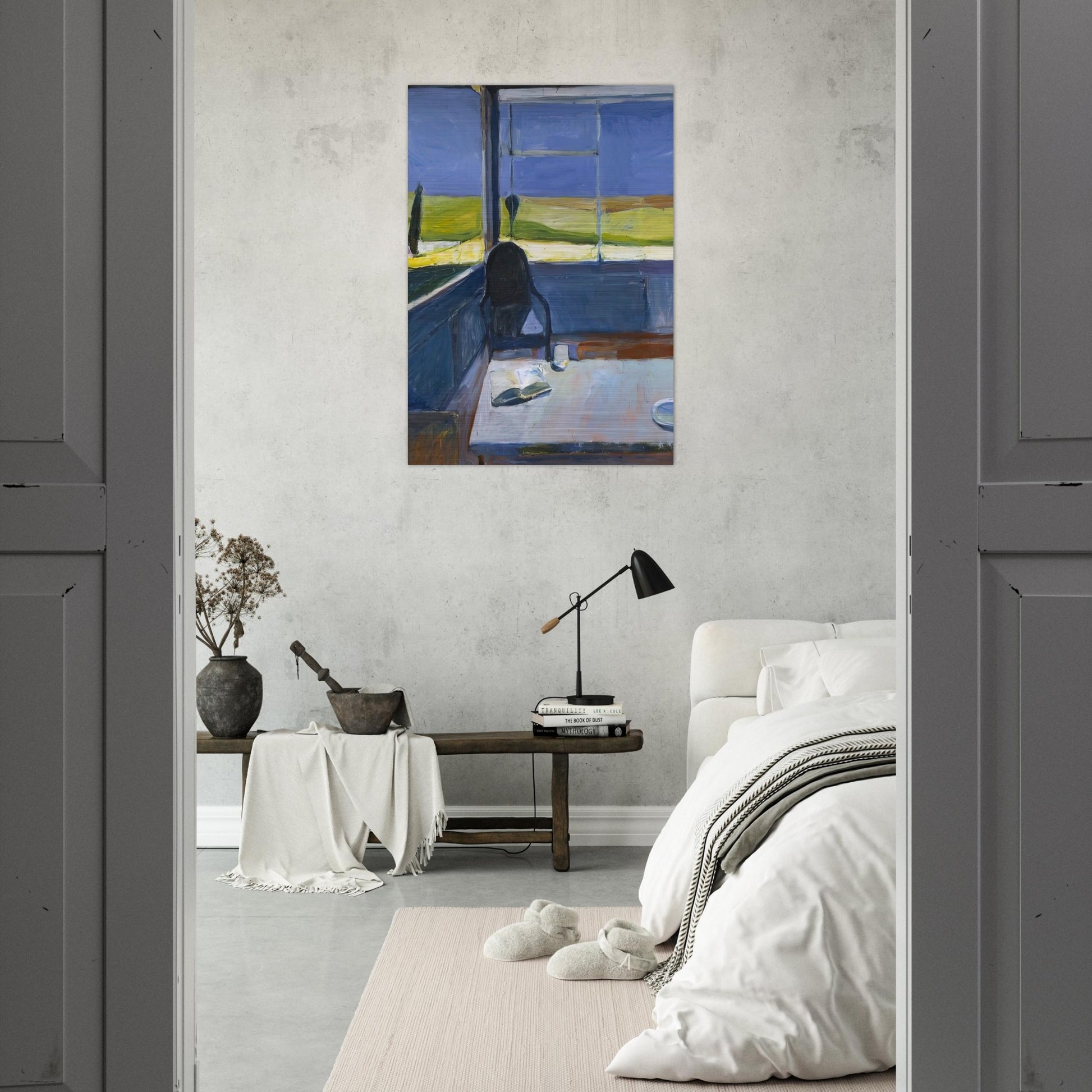 Interior with Book - Richard Diebenkorn Brushed Aluminum Print - 70x100 cm / 28x40 inches | Richard Diebenkorn Aluminum Print | Richard Diebenkorn Prints