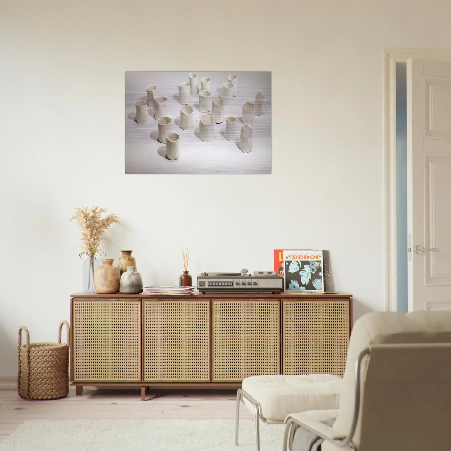 REPETITION NINETEEN I 1967 - Eva Hesse Brushed Aluminum Print - 70x100 cm / 28x40 inches | Eva Hesse Aluminum Print | Eva Hesse Prints