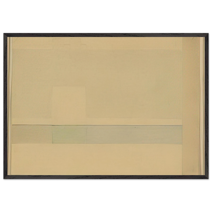 Ha nevicato - 1957 - Antonio Calderara 70x100 cm / 28x40 inches Framed Art Print – Black Wooden Frame