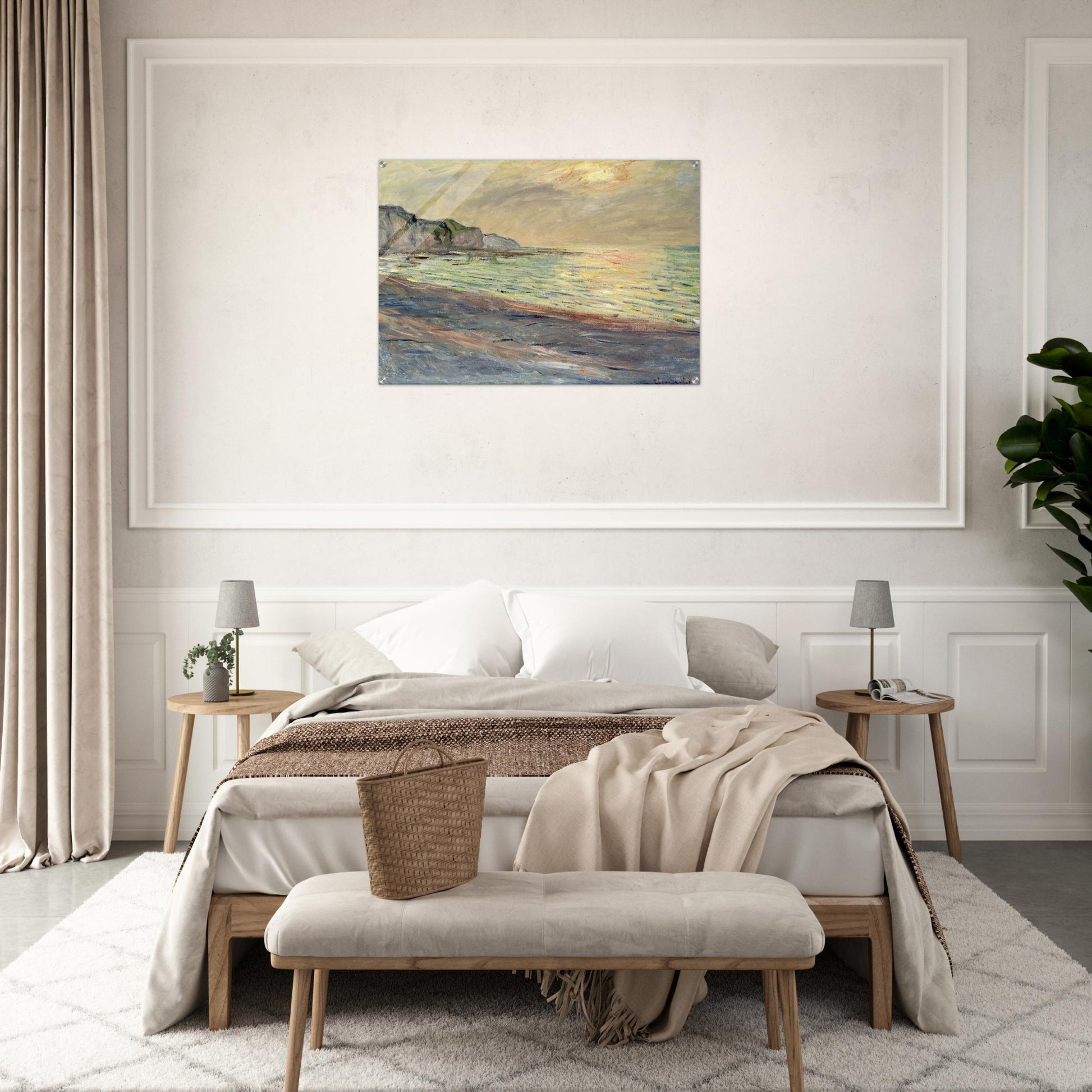Pourville, Sunset - claude monet Acrylic Print - 70x100 cm / 28x40″ inches
