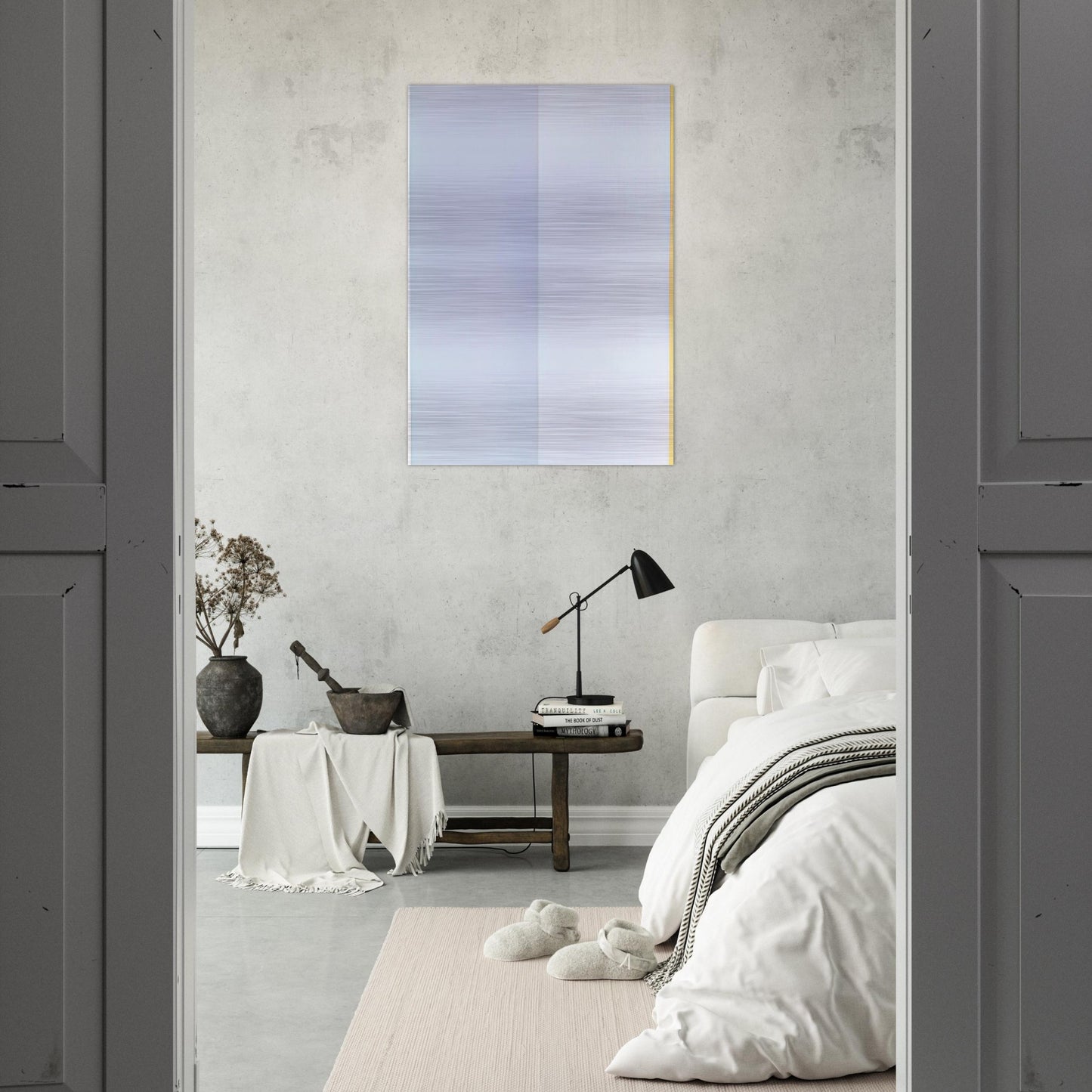 Homage to Newman II - 1979 - Gene Davis Brushed Aluminum Print - 70x100 cm / 28x40 inches | Gene Davis Aluminum Print | Gene Davis Prints