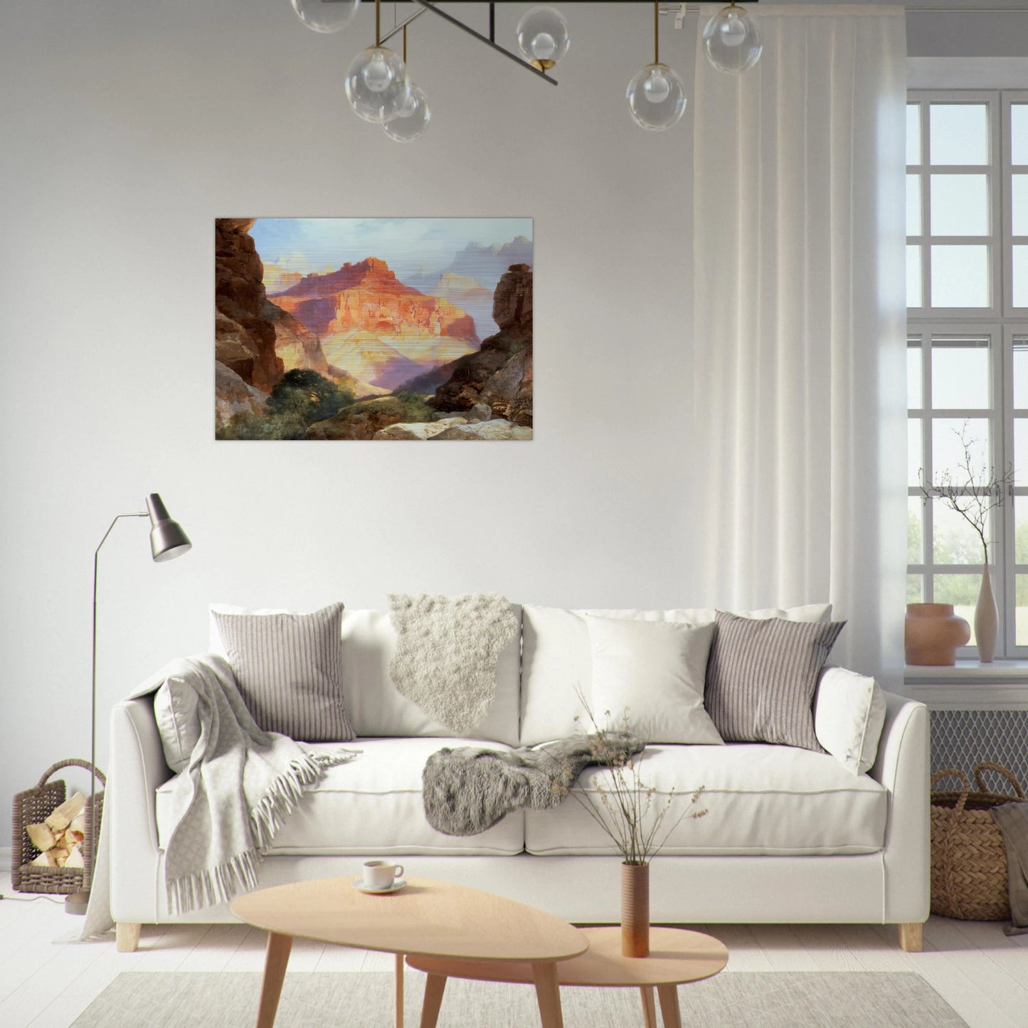 Under the Red Wall - Thomas Moran Brushed Aluminum Print - 70x100 cm / 28x40 inches | Thomas Moran Aluminum Print | Thomas Moran Prints