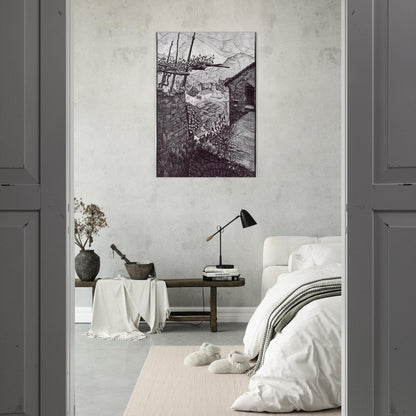THE HAMLET OF TURELLO SOUTHERN ITALY - MC Escher Brushed Aluminum Print - 70x100 cm / 28x40 inches | MC Escher Aluminum Print | MC Escher Prints