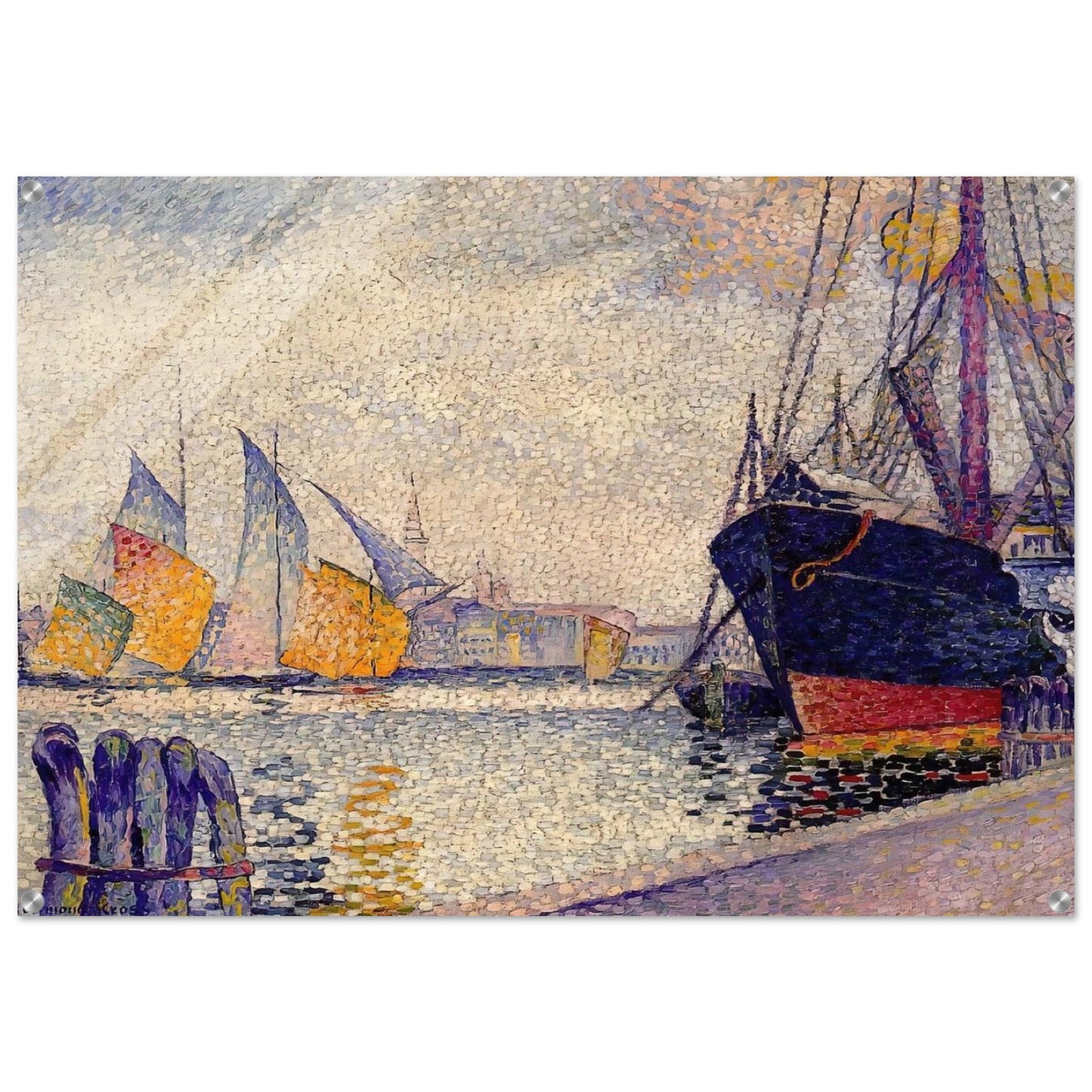 Canal de la Guidecca, Venice - Henri-Edmond Cross Acrylic Print - 70x100 cm / 28x40″ inches