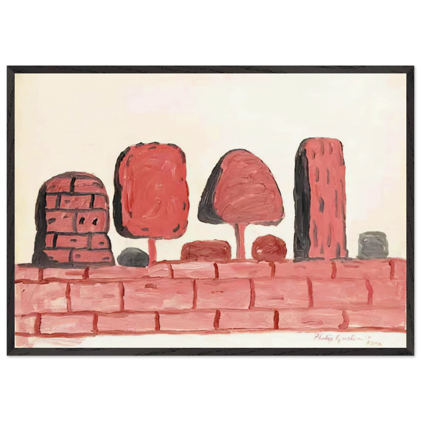 ROMA - Philip Guston 70x100 cm / 28x40 inches Framed Art Print – Black Wooden Frame