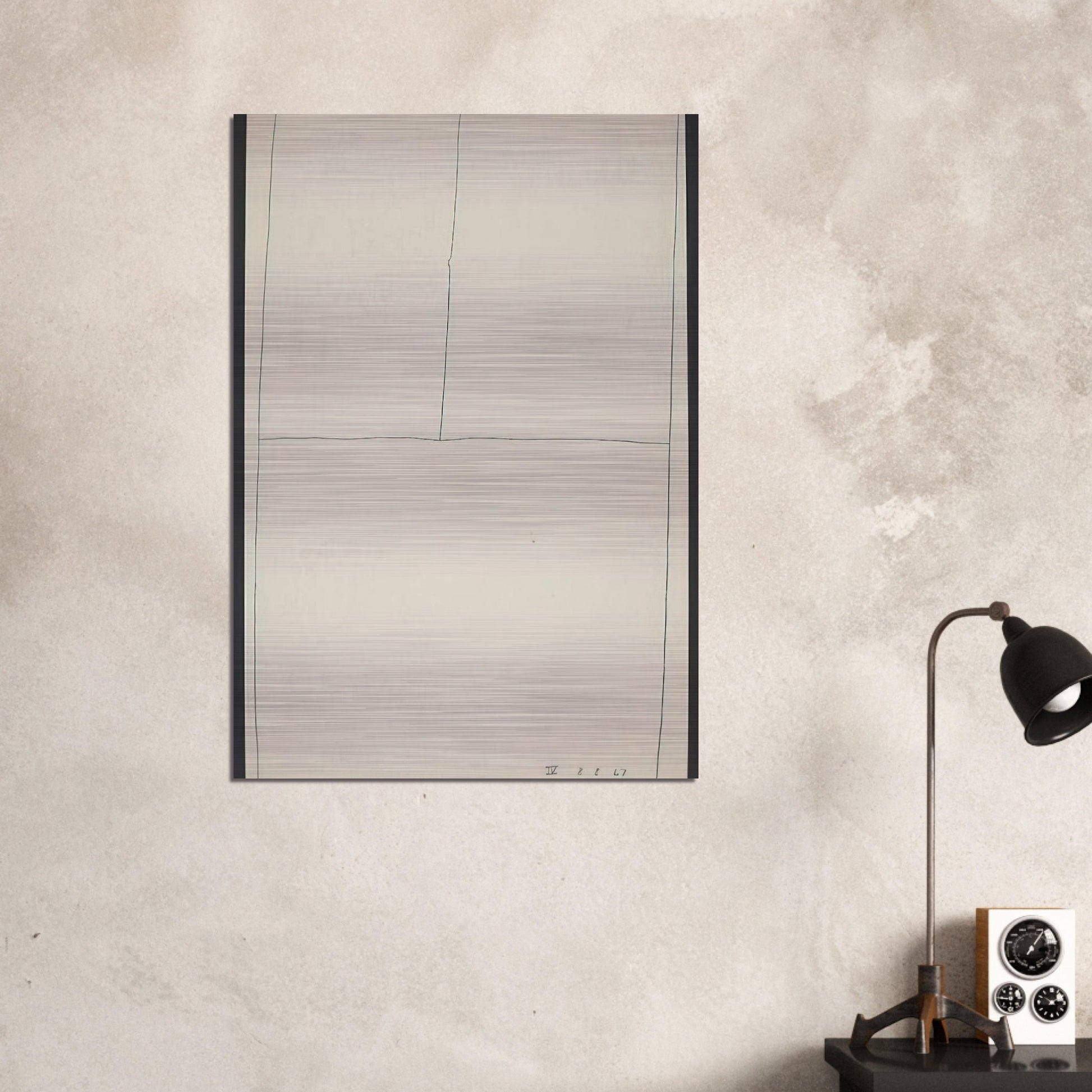 Twentieth Century Ikon Series 8.8.67 IV - 1967 - Bob Law Brushed Aluminum Print - 70x100 cm / 28x40 inches | Bob Law Aluminum Print | Bob Law Prints
