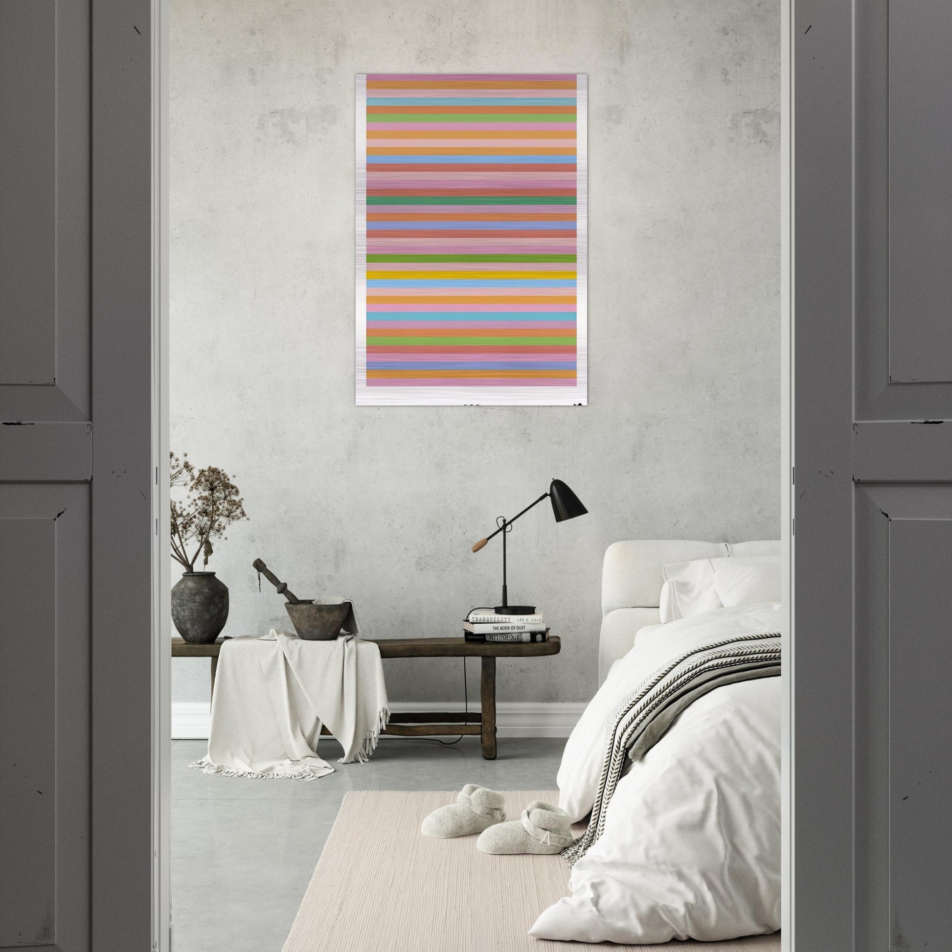 ROSE ROSE LONDON 2012 OLYMPIC GAMES POSTER 2012 - Bridget Riley Brushed Aluminum Print - 70x100 cm / 28x40 inches | Bridget Riley Aluminum Print | Bridget Riley Prints