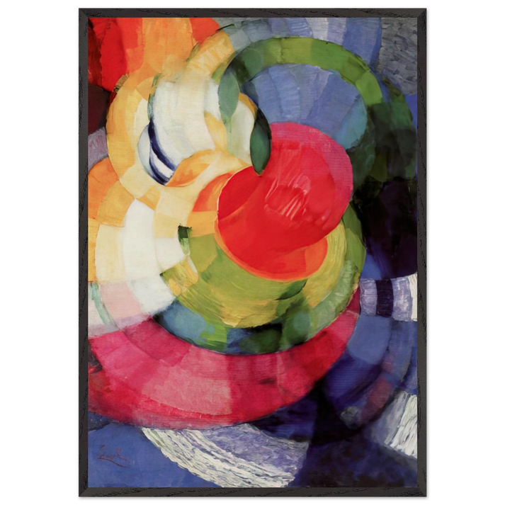Disks of Newton Study for Fugue in Two Colors - Frantisek Kupka 70x100 cm / 28x40 inches Framed Art Print – Black Wooden Frame