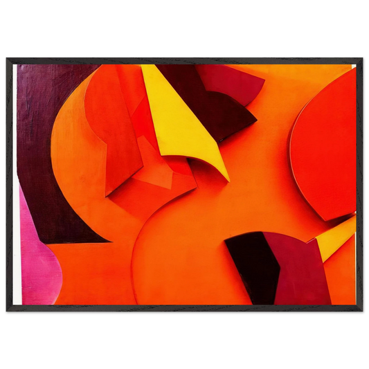 Abstract Composition N2 - Jean Arp 70x100 cm / 28x40 inches Framed Art Print – Black Wooden Frame